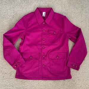 MC Overalls British Workwear Polycotton Work Jacket Magenta Pink Unisex XXS NWOT